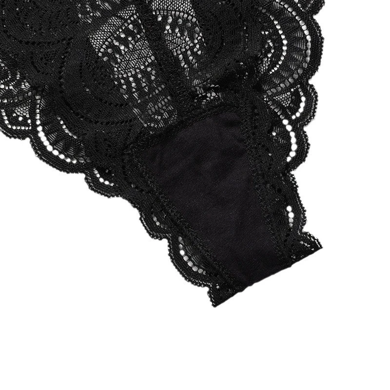 Lace Trim Mid-Rise Panty Sexy Red Briefs Women's Comfort Underwear For Daily Wear